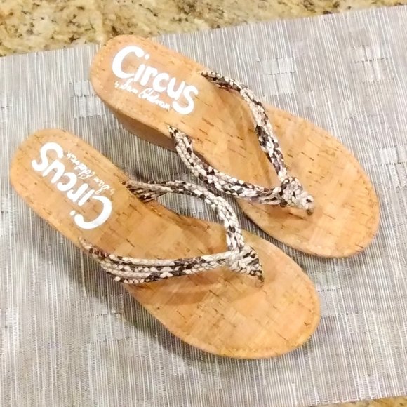 Circus by Sam Edelman Shoes - Circus by Sam Edelman Ruby Cork Wedge Sandals  Sz 7.5